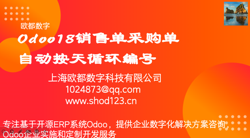 Odoo18销售单采购单自动按天循环编号